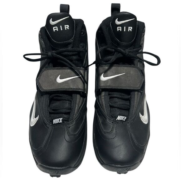 New 2002 Vintage Nike Zoom Air TD Football Cleats Black and White ZM Deadstock - Picture 3 of 13